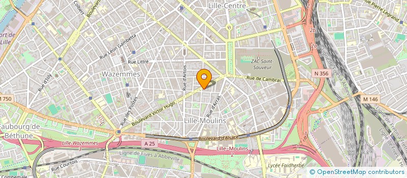 localisation de l'entreprise ASS ESPACE DANSE à LILLE