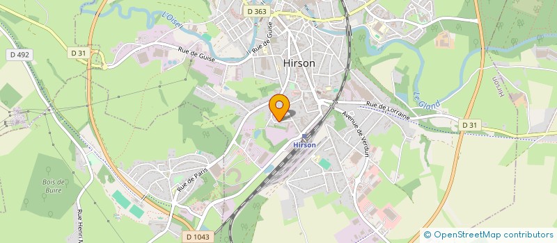 localisation de l'entreprise ASS ESPACE FORME HIRSON à HIRSON