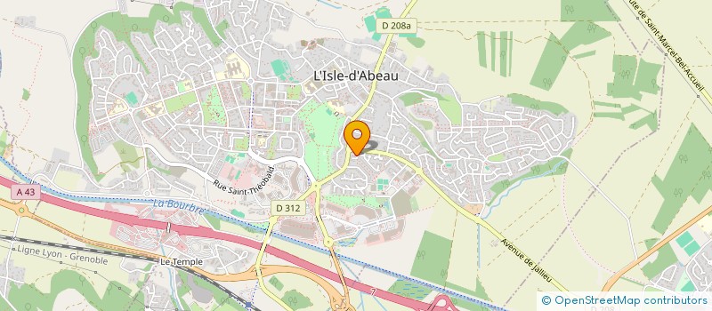 localisation de l'entreprise ASS ESPACE INFO LYON à L'ISLE-D'ABEAU