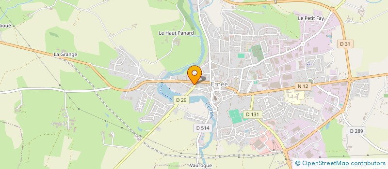 localisation de l'entreprise ASS ESPACE LOUIS DERBRE  ERNEE