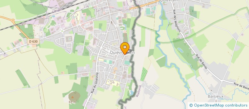 localisation de l'entreprise ASS ESPACES DANSES à QUIEVRECHAIN