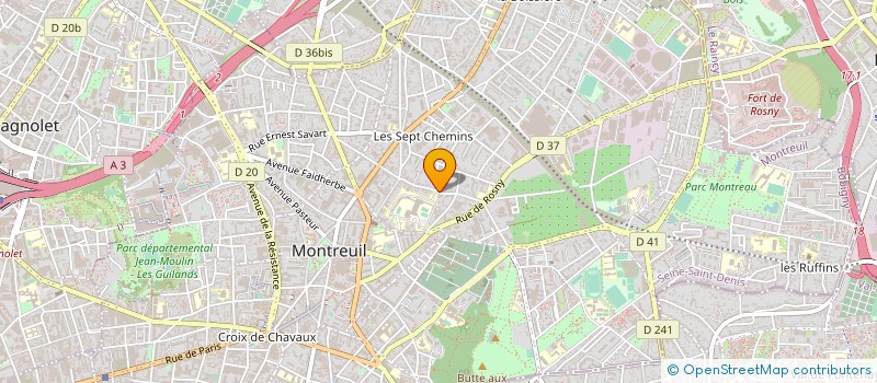 localisation de l'entreprise ASS ESPEHO COMPAGNIE INTER DE THEATRE à MONTREUIL