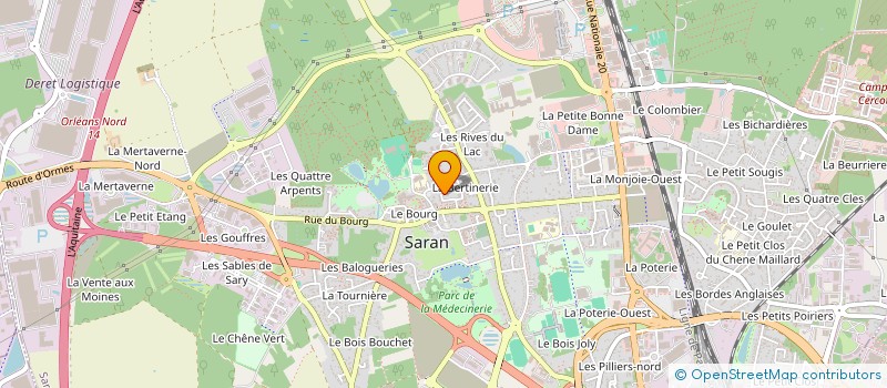 localisation de l'entreprise ASS ESPOIR ST MARTIN DE SARAN à SARAN