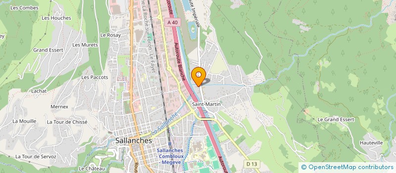 localisation de l'entreprise ASS ESVAC à SALLANCHES