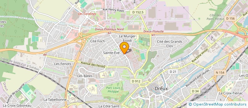 localisation de l'entreprise ASS ETANG DU COUESNON à DREUX