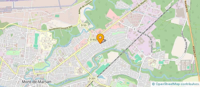 localisation de l'entreprise ASS ETINCELLES DE VIE  MONT-DE-MARSAN