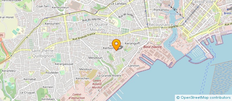 localisation de l'entreprise ASS ETOILE SPORTIVE KERBONNE à BREST