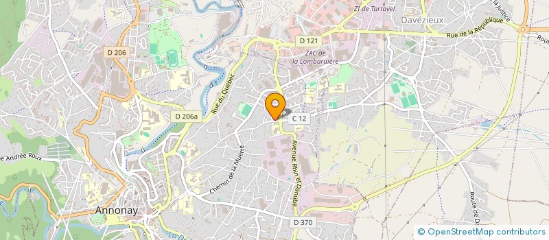localisation de l'entreprise ASS ETUD GEST SOCIALES HAUT-VIVARAIS à ANNONAY