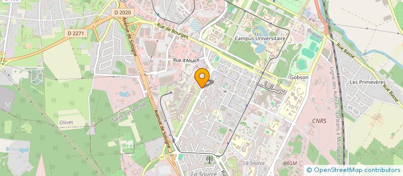 localisation de l'entreprise ASS ETUDE BIOLOGIQ SYSTEME NARCEUX CENTR à ORLEANS