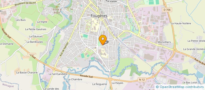 localisation de l'entreprise ASS ETUDE GESTION ACTIVIT ECONOM SOCIALE à FOUGERES