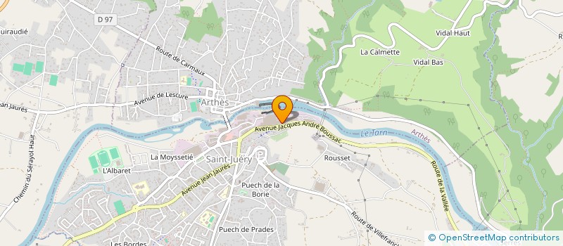 localisation de l'entreprise ASS  ETUDE MIS EN VAL DU SAUT DU TARN  SAINT JUERY