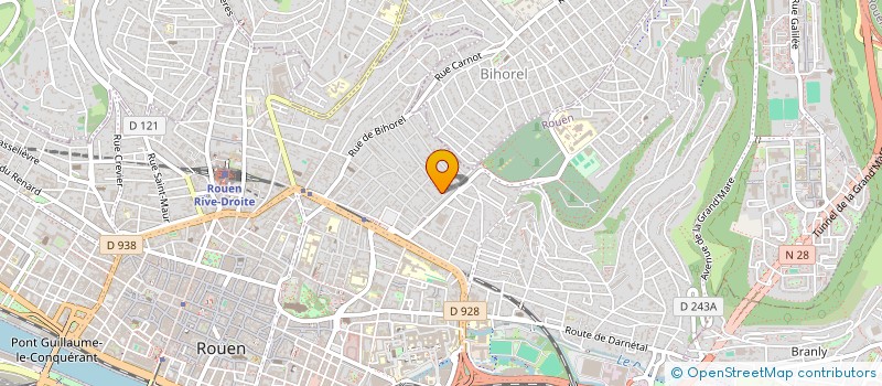 localisation de l'entreprise ASS  ETUDE REPONSE ANTIGENES  ROUEN