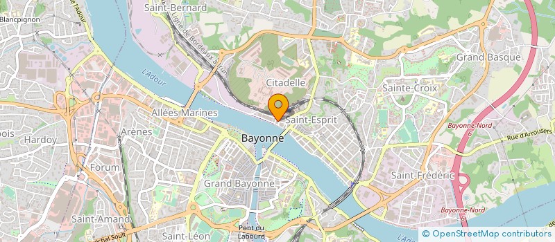 localisation de l'entreprise ASS ETUDES ET CONSOMMATION CFDT à BAYONNE