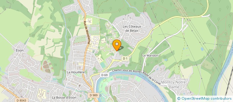 localisation de l'entreprise ASS ETUDES SOINS PSYCHIATRIQUES CENTRE HOSP BELAIR  CHARLEVILLE-MEZIERES