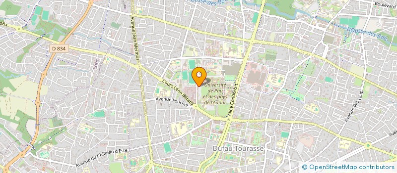 localisation de l'entreprise ASS ETUDIANT DROIT SCIENCES ECONOMIQUES à PAU