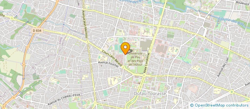 localisation de l'entreprise ASS ETUDIANTS ADMINIST ECONOMIE SOCIALE à PAU