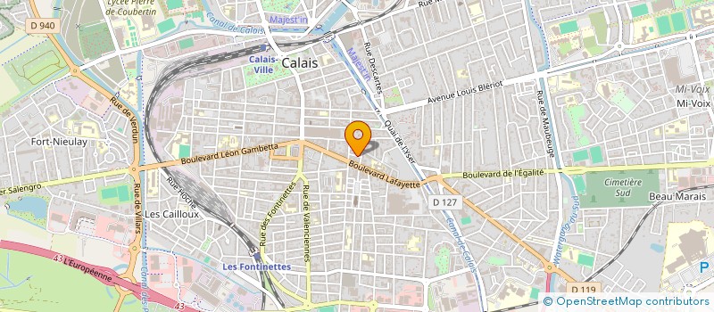 localisation de l'entreprise ASS ETUDIANTS INFIRMIERS CROIX ROUGE CALAIS à CALAIS