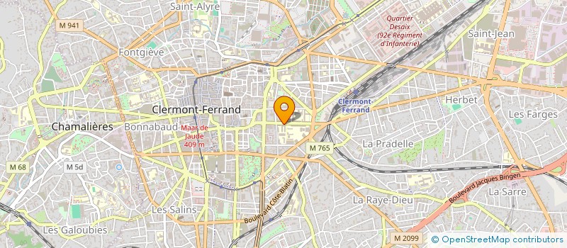 localisation de l'entreprise ASS EUR'IUP  CLERMONT-FERRAND