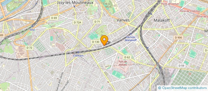 localisation de l'entreprise ASS EUR RECHE ECHEA PEDAG MATIE ENVIR...  VANVES