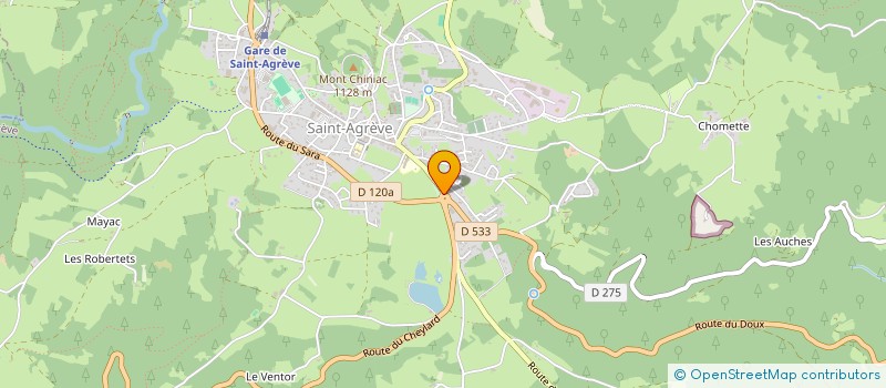 localisation de l'entreprise ASS EURO HOPITAL à SAINT-AGREVE