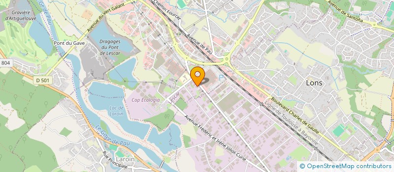 localisation de l'entreprise ASS EUROP VALORISATION METIERS DU SPORT  LESCAR