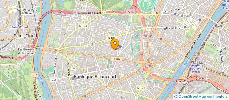 localisation de l'entreprise ASS EVALUAT GESTION PREVENT RISQUE à BOULOGNE-BILLANCOURT
