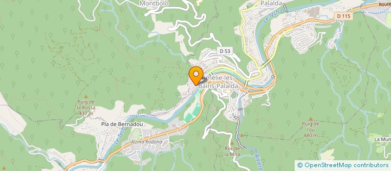 localisation de l'entreprise ASS  EVASION EN VALLESPIR  AMELIE-LES-BAINS-PALALDA