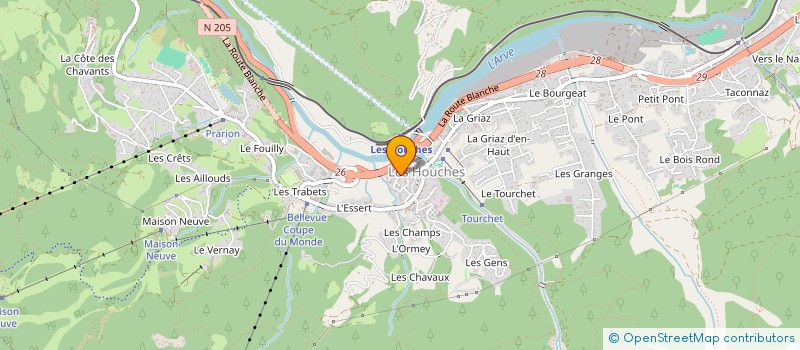 localisation de l'entreprise ASS  EVASION MT BLANC DX GROUP  LES HOUCHES