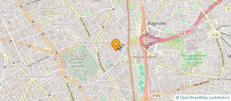 localisation de l'entreprise ASS EVASIONS VACANCES LOISIRS à PARIS