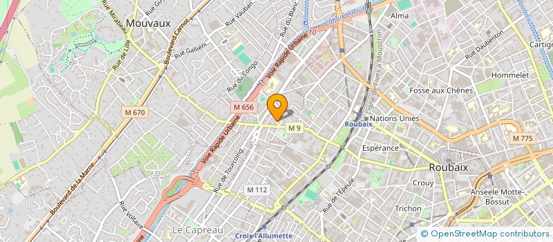 localisation de l'entreprise ASS EVENEME'CIEL  TOURCOING