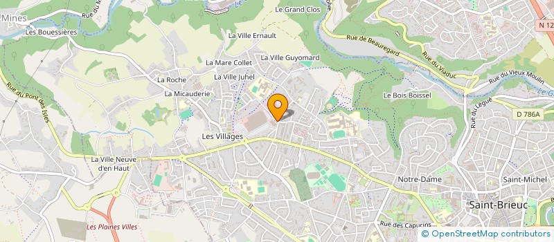 localisation de l'entreprise ASS EXPLOITANTS CTRE CIAL LES VILLAGES à SAINT-BRIEUC