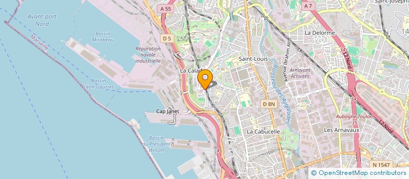 localisation de l'entreprise ASS FAMILIALE DU CAP JANET LA CALADE à MARSEILLE