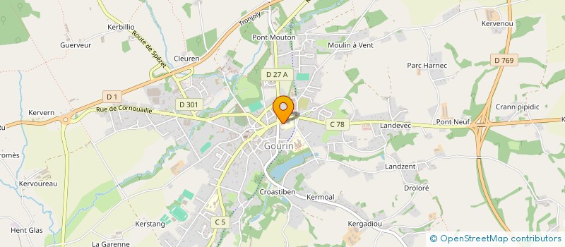 localisation de l'entreprise ASS FAMILIALE FORMATION PROFES AGRICOLE à GOURIN
