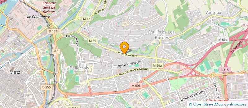 localisation de l'entreprise ASS FAMILIALE METZ VALLIERES à METZ