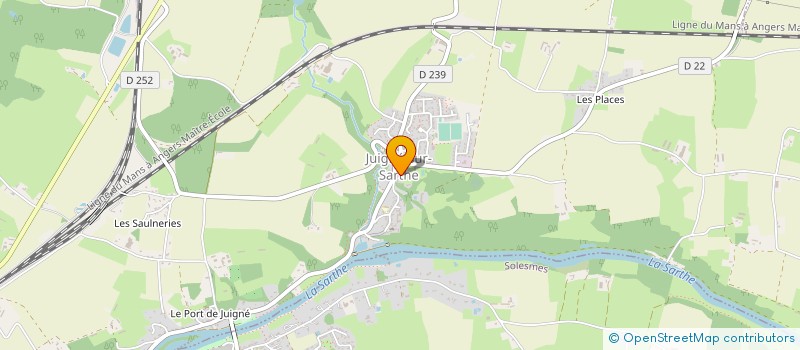 localisation de l'entreprise ASS FAMILIALE RURALE  JUIGNE-SUR-SARTHE