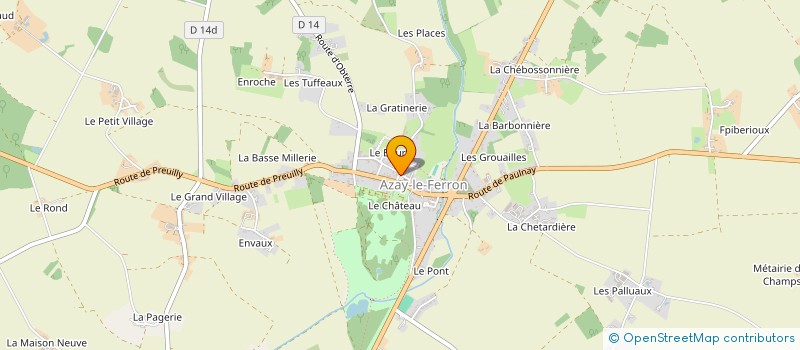 localisation de l'entreprise ASS FAMILIALE RURALE D AZAY LE FERRON à AZAY-LE-FERRON