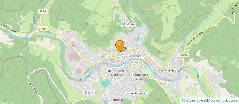 localisation de l'entreprise ASS FAMILIALE RURALE D'ORNANS à ORNANS