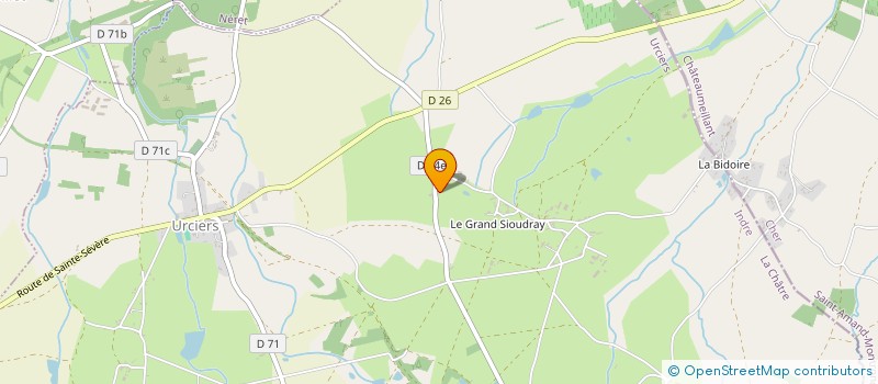 localisation de l'entreprise ASS FAMILIALE RURALE DE STE SEVERE à SAINTE-SEVERE-SUR-INDRE
