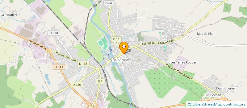 localisation de l'entreprise ASS FAMILIALE RURALE DE VENDOEUVRES à VENDOEUVRES
