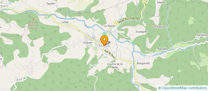 localisation de l'entreprise ASS FAMILIALE RURALE HAUT COUSERANS à MASSAT