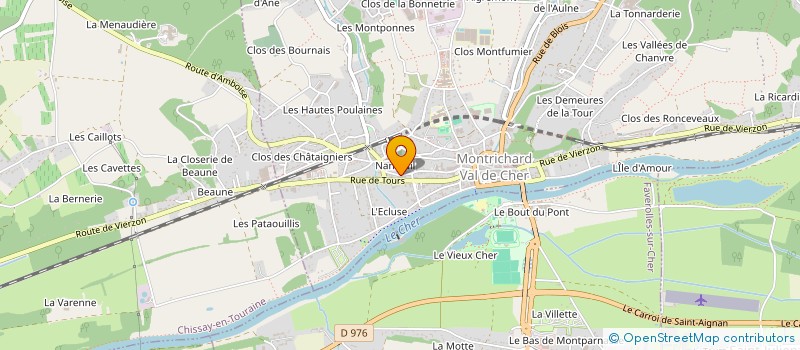 localisation de l'entreprise ASS FAMILIALE RURALE MONTRICHARDAISE  MONTRICHARD-VAL-DE-CHER