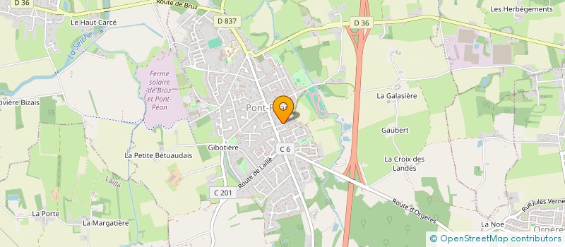 localisation de l'entreprise ASS FAMILIALE RURALE PONT PEAN  PONT-PEAN