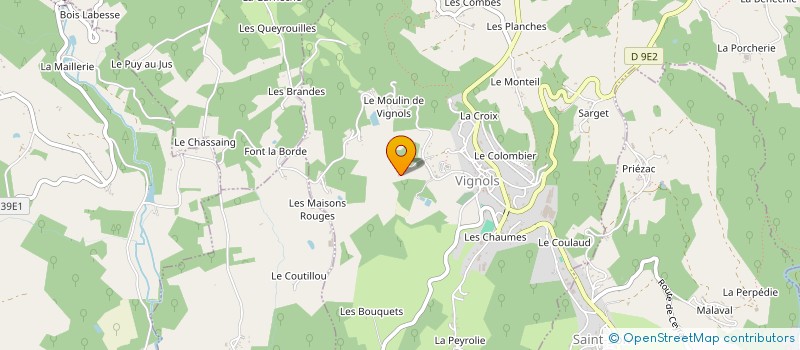 localisation de l'entreprise ASS FAMILIALE RURALE REGION VOUTEZAC à VOUTEZAC