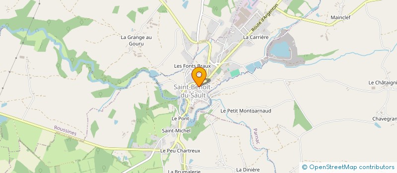 localisation de l'entreprise ASS FAMILIALE RURALE ST BENOIT DU SAULT à SAINT-BENOIT-DU-SAULT