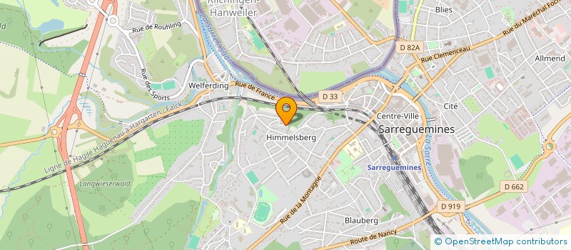 localisation de l'entreprise ASS FAMILLE AIDE ENFANTS INADAPTES  SARREGUEMINES