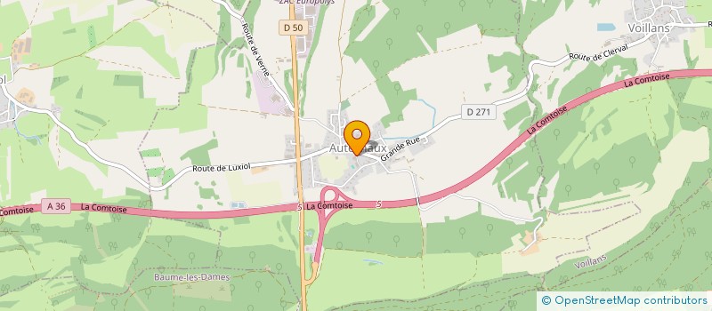 localisation de l'entreprise ASS FAMILLE RURALE LES FAUVETTES à AUTECHAUX
