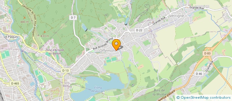 localisation de l'entreprise ASS FAMILLES ACCEUIL ET ASIST MATERNELLES 90 à OFFEMONT