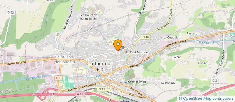 localisation de l'entreprise ASS FAMILLES AMIS DE RESIDENTS HOPITAL  LA TOUR-DU-PIN