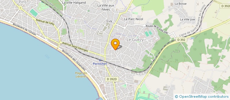 localisation de l'entreprise ASS FAMILLES PORNICHET GUEZY à LA BAULE-ESCOUBLAC