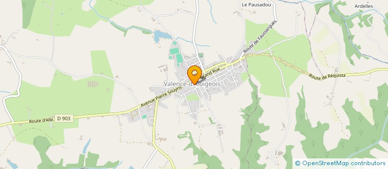 localisation de l'entreprise ASS FAMILLES RURALES à VALENCE D'ALBIGEOIS
